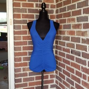 Sexy Royal Blue Racerback Sleeveless Tank Top